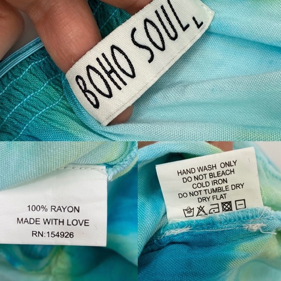 Boho Soul Off the Shoulder Jumpsuit Romper Size L - Picture 10 of 10